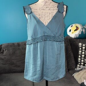 🎉4 for $20 Ann Taylor LOFT polka dot sleeveless blouse, size 8